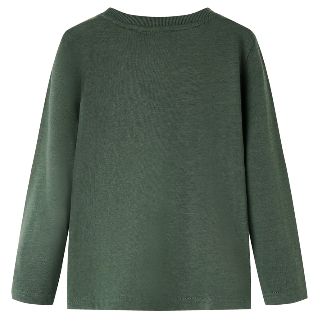 VidaXL Kindershirt mit langen Ärmeln 128 Dunkelgrün