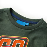 VidaXL Kindershirt mit langen Ärmeln 128 Dunkelgrün