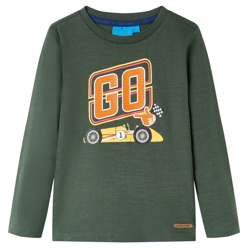 VidaXL Kindershirt mit langen Ärmeln 140 Dunkelgrün