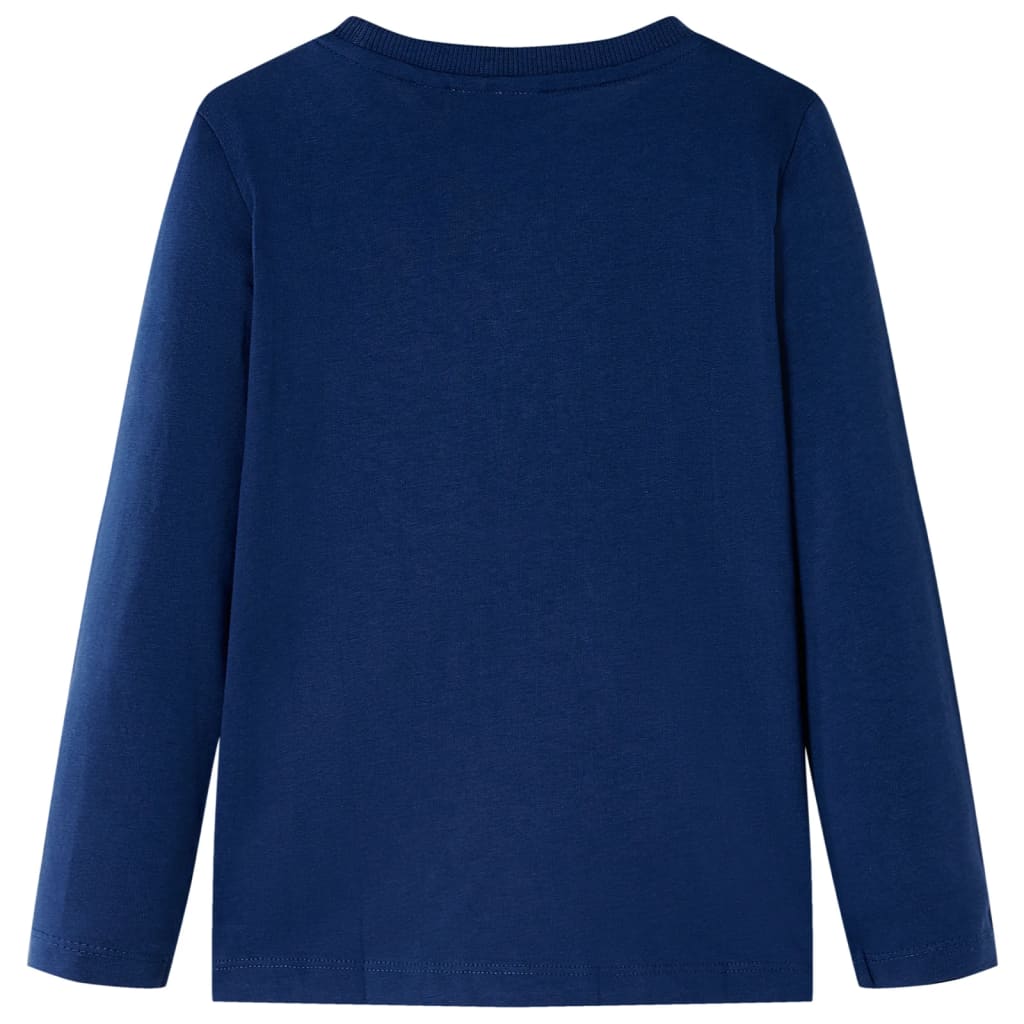 VidaXL Kindershirt mit langen Ärmeln 92 Marineblau