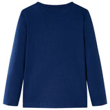 VidaXL Kindershirt mit langen Ärmeln 92 Marineblau