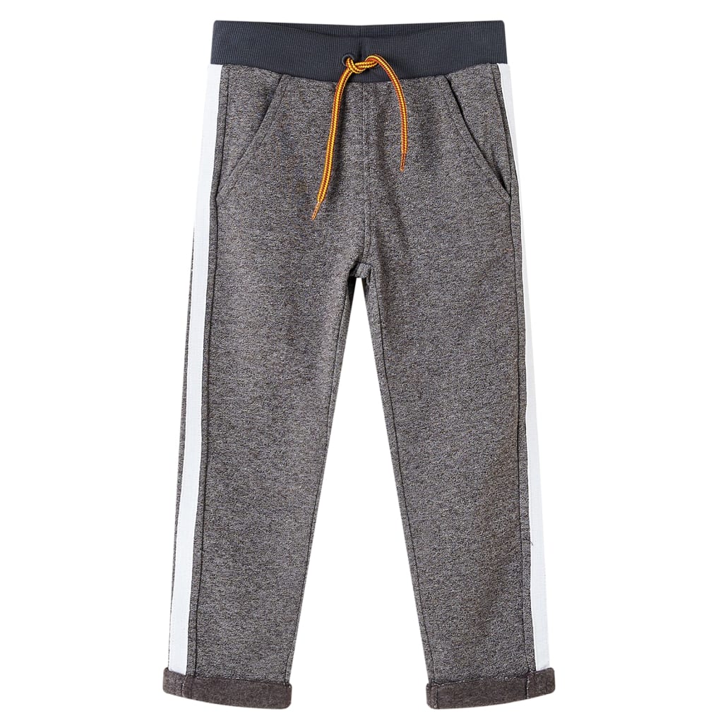 VidaXL Kinder-Jogginghose 92 dunkelgrau meliert