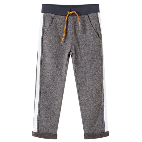 VidaXL Kinder-Jogginghose 128 dunkelgrau meliert