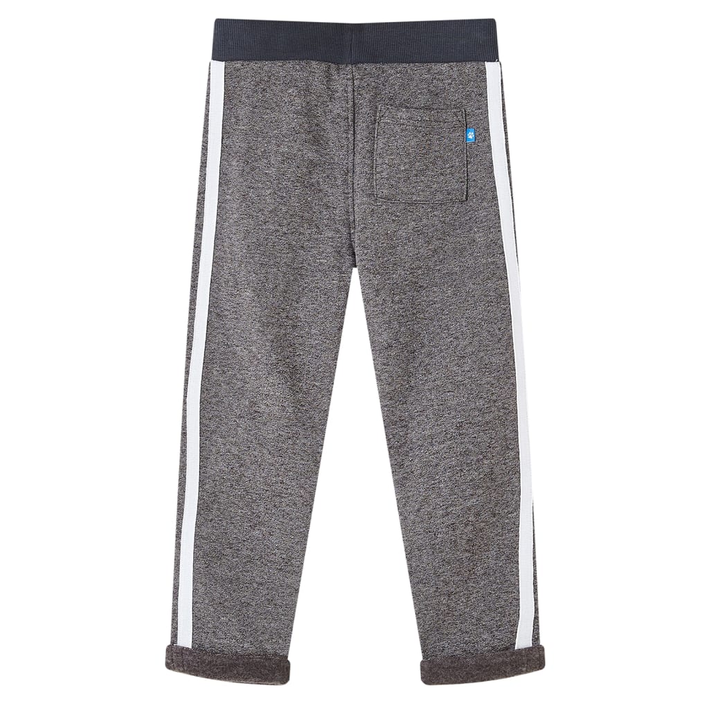 VidaXL Kinder-Jogginghose 128 dunkelgrau meliert