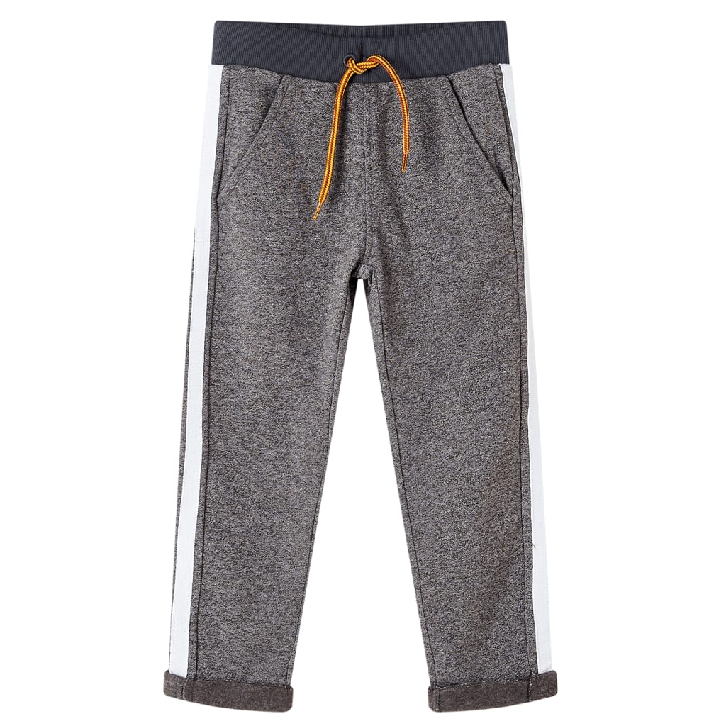VidaXL Kinder-Jogginghose 140 dunkelgrau meliert