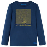 VidaXL Kindershirt mit langen Ärmeln 104 Marineblau