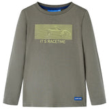 VidaXL Kindershirt mit langen Ärmeln 140 Khaki