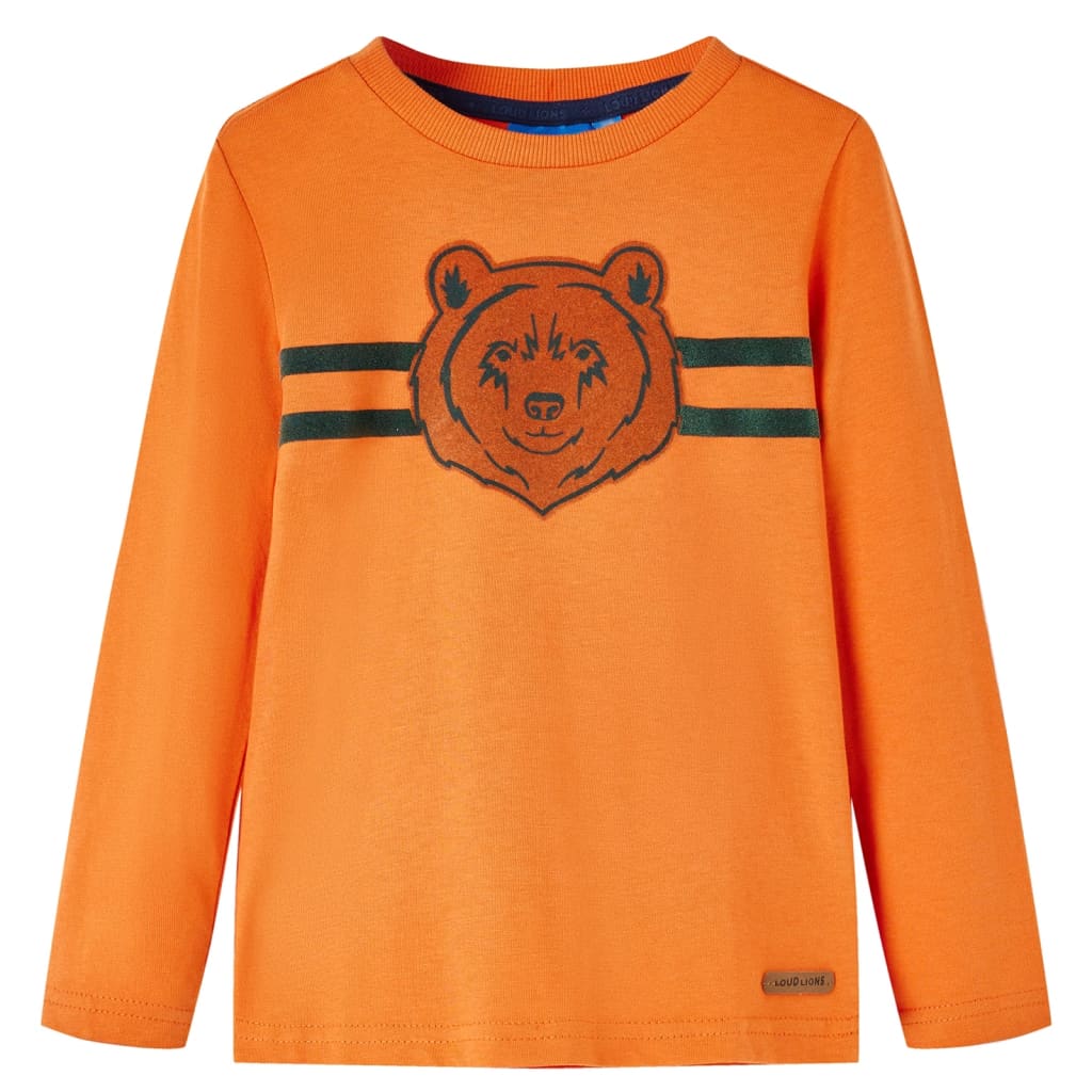 VidaXL Kindershirt mit langen Ärmeln 92 Dunkelorange