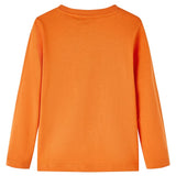 VidaXL Kindershirt mit langen Ärmeln 128 Dunkelorange