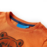 VidaXL Kindershirt mit langen Ärmeln 128 Dunkelorange