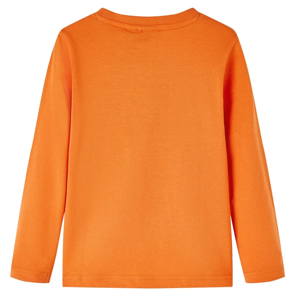 VidaXL Kindershirt mit langen Ärmeln 140 Dunkelorange