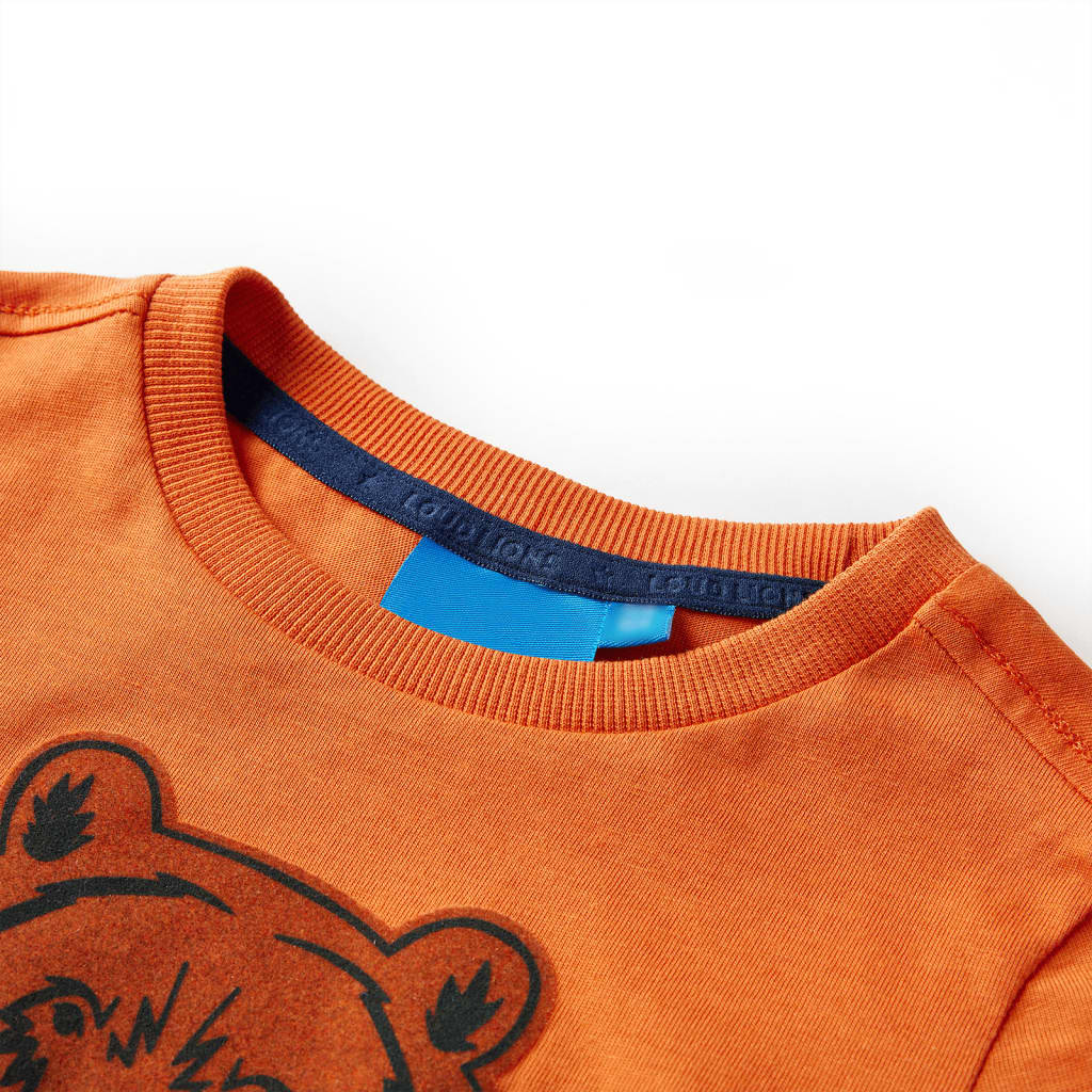 VidaXL Kindershirt mit langen Ärmeln 140 Dunkelorange