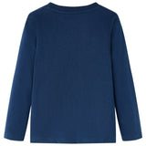 VidaXL Kindershirt mit langen Ärmeln 92 Marineblau