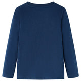 VidaXL Kindershirt mit langen Ärmeln 104 Marineblau