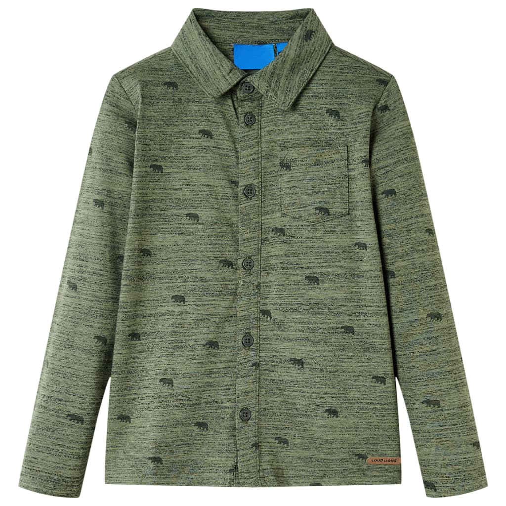 VidaXL Kinderhemd 128 Khaki gemischt