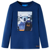 VidaXL Kindershirt mit langen Ärmeln 116 Jeansblau
