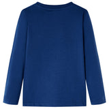 VidaXL Kindershirt mit langen Ärmeln 128 Jeansblau