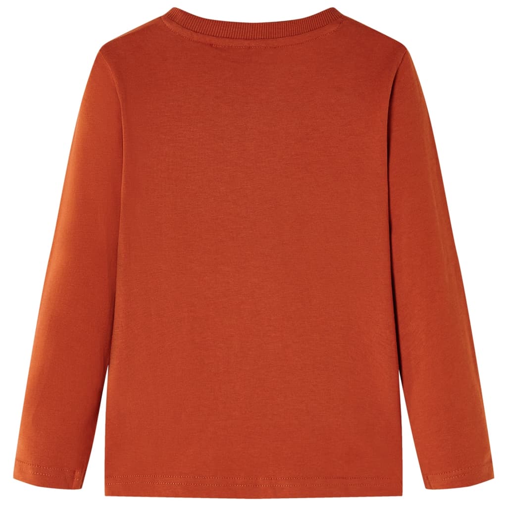 VidaXL Kindershirt mit langen Ärmeln 128 hellrostfarben