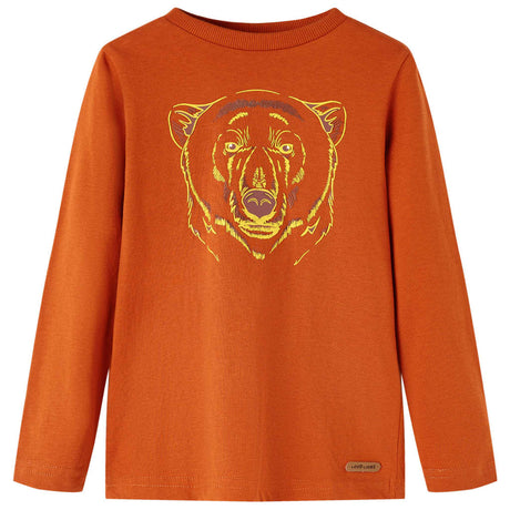 VidaXL Kindershirt mit langen Ärmeln 116 hellrostfarben
