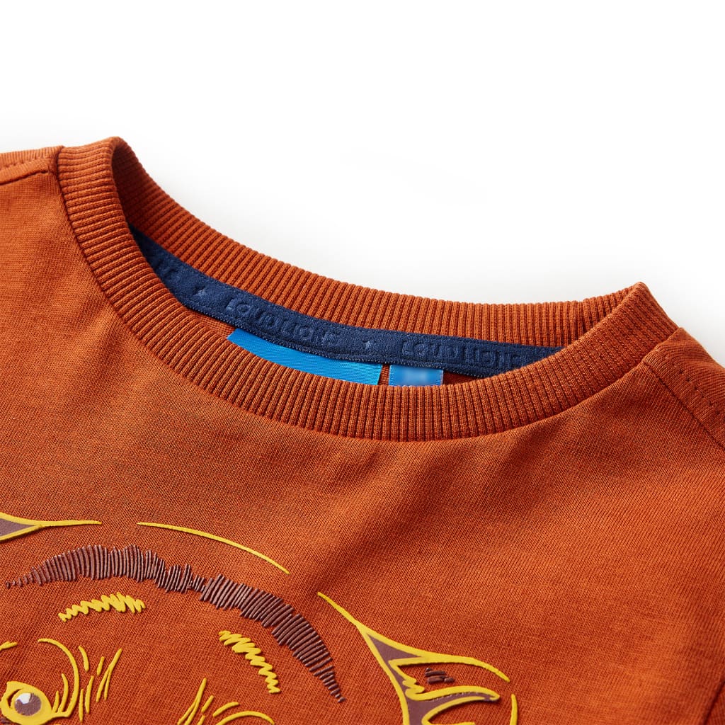 VidaXL Kindershirt mit langen Ärmeln 116 hellrostfarben