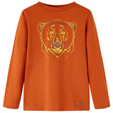 VidaXL Kindershirt mit langen Ärmeln 128 hellrostfarben