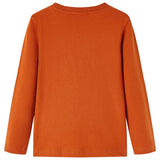 VidaXL Kindershirt mit langen Ärmeln 128 hellrostfarben