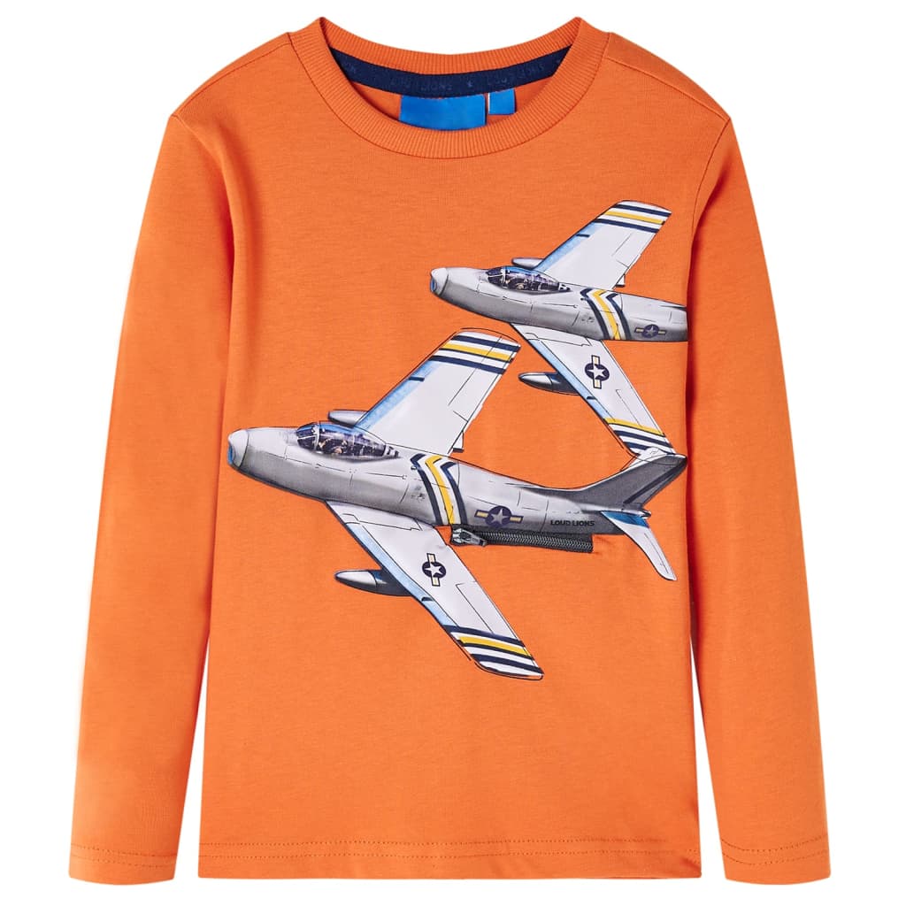 VidaXL Kindershirt mit langen Ärmeln 140 Dunkelorange