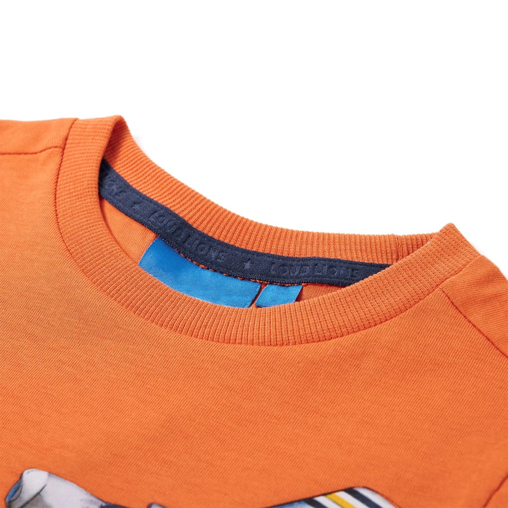 VidaXL Kindershirt mit langen Ärmeln 140 Dunkelorange