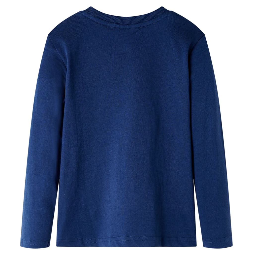 VidaXL Kindershirt mit langen Ärmeln 128 Marineblau