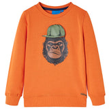 VidaXL Kindertrui 128 Donkeroranje