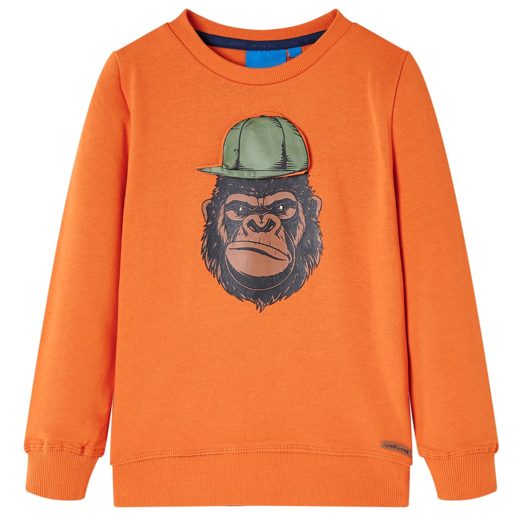 VidaXL Kindertrui 140 Donkeroranje