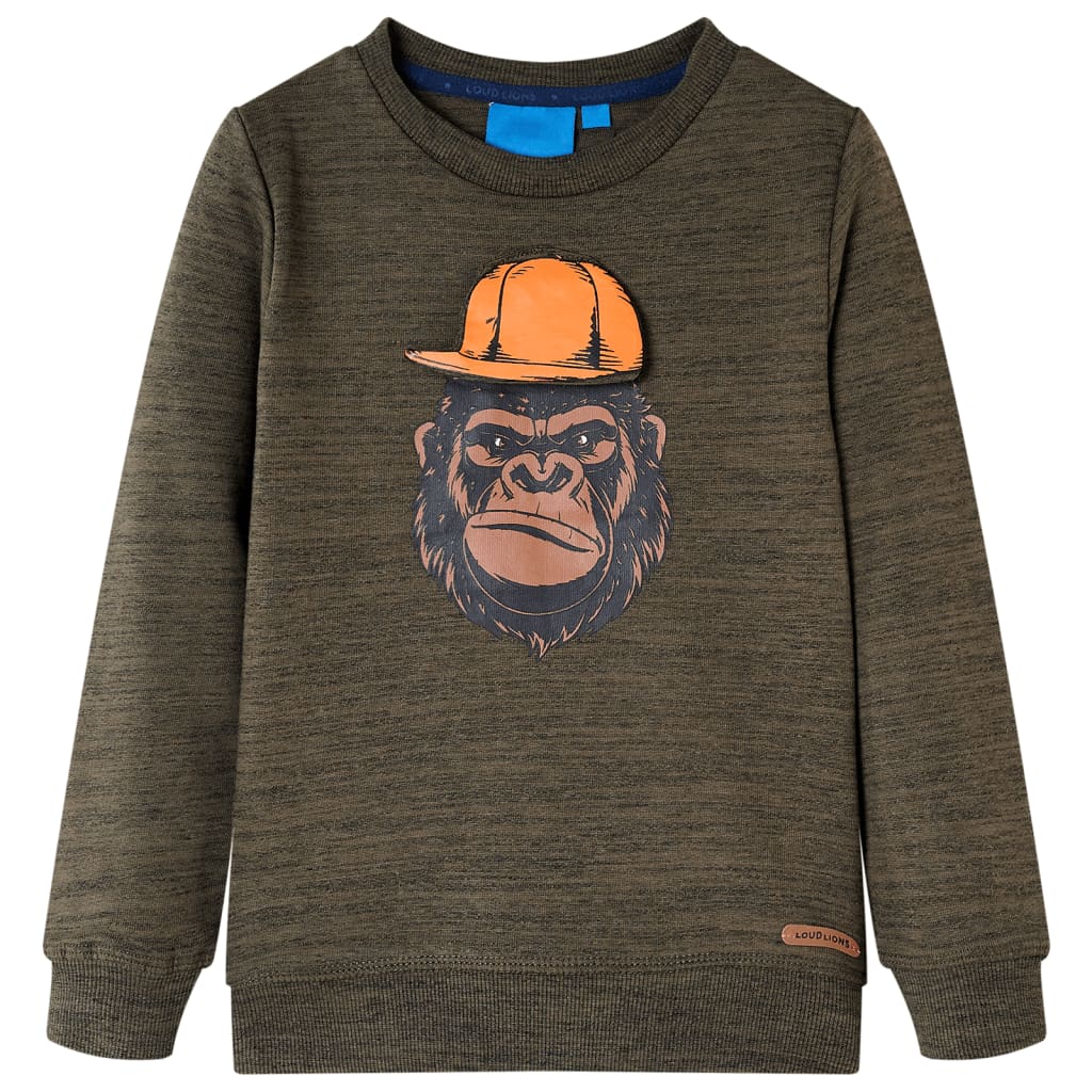 VidaXL Kinderpullover 116 gemischtes dunkles Khaki
