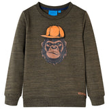 VidaXL Kinderpullover 116 gemischtes dunkles Khaki