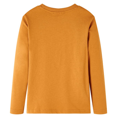 VidaXL Kindershirt mit langen Ärmeln 128 dunkles Ocker
