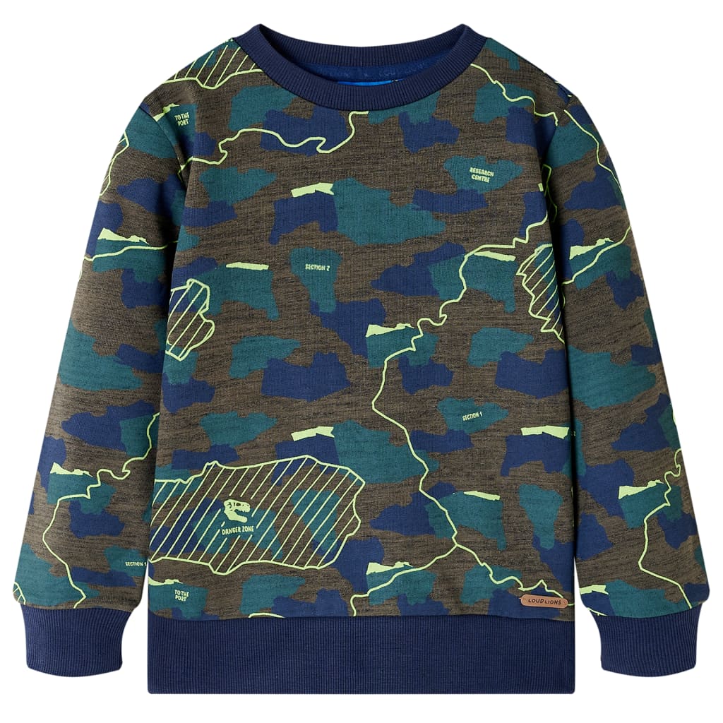 VidaXL Kinderhemd 92 gemischtes dunkles Khaki