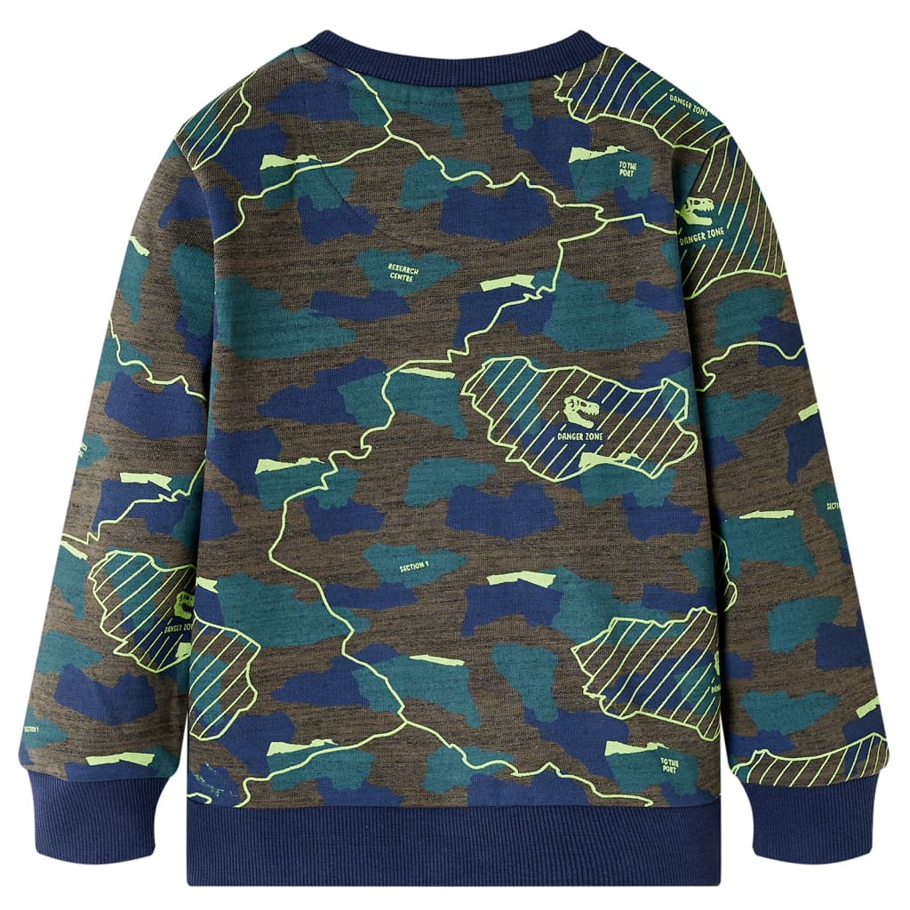 VidaXL Kinderhemd 92 gemischtes dunkles Khaki