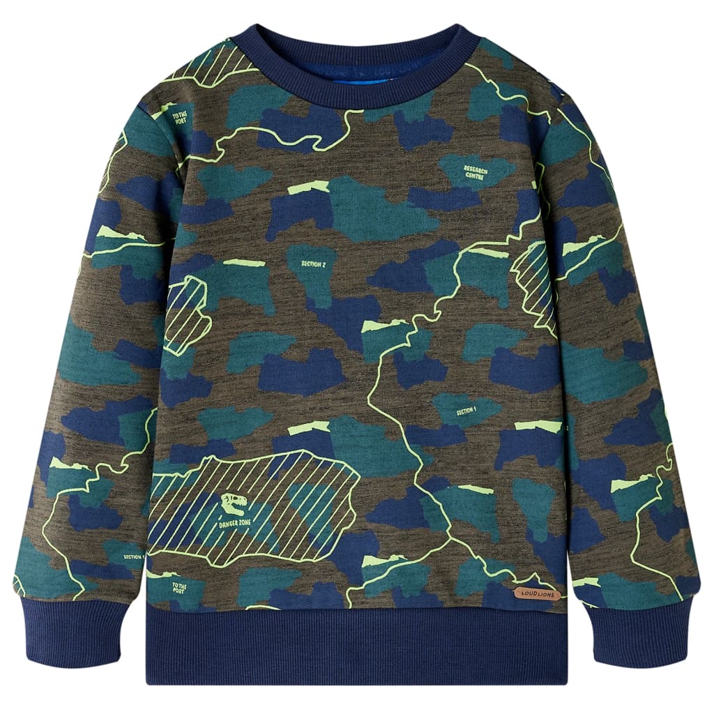 VidaXL Kinderhemd 116 gemischtes dunkles Khaki
