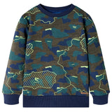 VidaXL Kinderhemd 116 gemischtes dunkles Khaki