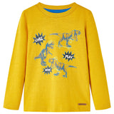 VidaXL Kindershirt mit langen Ärmeln 92 Ocker