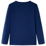 VidaXL Kindershirt mit langen Ärmeln 92 Marineblau