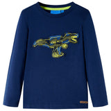 VidaXL Kindershirt mit langen Ärmeln 104 Marineblau
