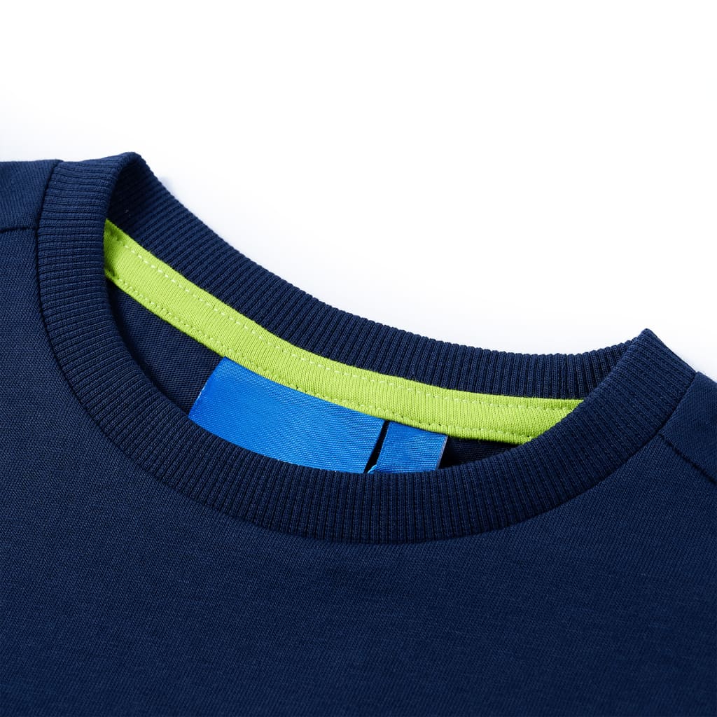 VidaXL Kindershirt mit langen Ärmeln 104 Marineblau
