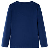 VidaXL Kindershirt mit langen Ärmeln 128 Marineblau