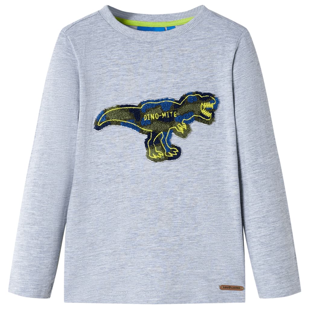VidaXL Kindershirt mit langen Ärmeln 92 grau gemischt