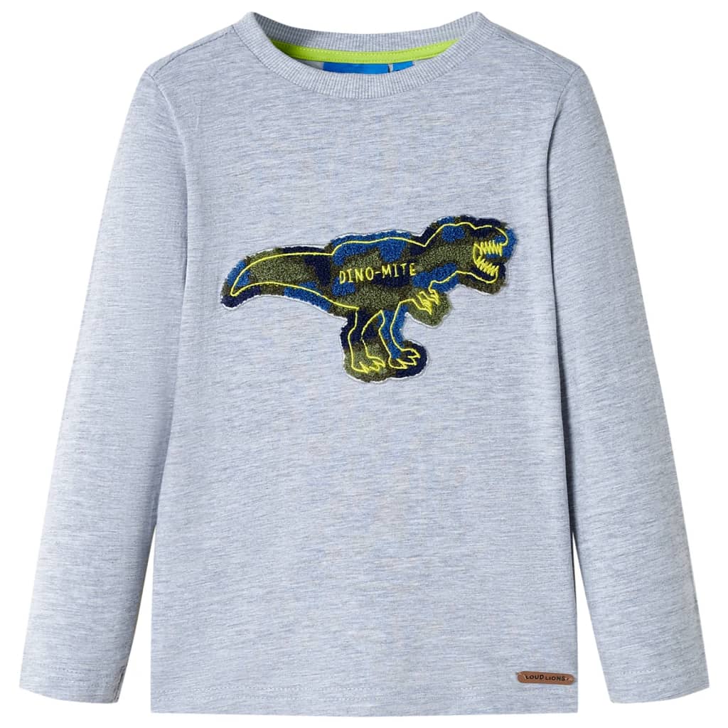 VidaXL Kindershirt mit langen Ärmeln 116 grau gemischt