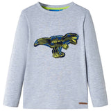 VidaXL Kindershirt mit langen Ärmeln 116 grau gemischt