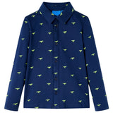 VidaXL Kinderhemd 104 Marineblau
