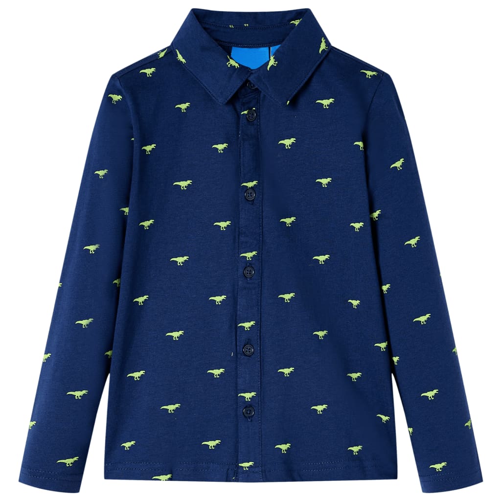 VidaXL Kinderhemd 128 Marineblau
