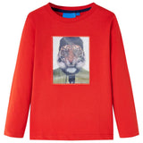 VidaXL Kindershirt mit langen Ärmeln 104 rot