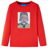 VidaXL Kindershirt mit langen Ärmeln 140 rot